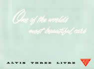 Alvis TC 108G 3litre sales brochure cover 1956