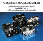 Rollei 35 / Rolleiflex SL26 sales brochure cover 1972