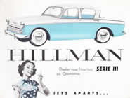 Hillman Minx Series III sales brochure cover 1958