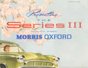 Morris Oxford Mk III sales brochure cover 1956