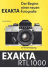 Exakta RTL1000 sales brochure cover 1969