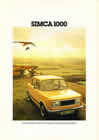 SIMCA 1000 UK sales brochure cover 1977