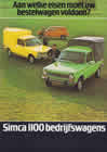Simca 1100 commercial sales brochure cover 1976