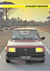 Talbot Horizon sales brochure cover 1985