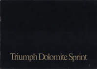 Triumph Dolomite Sprint Brochure cover 1975
