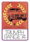 Triumph range sales brochure cover 1974
