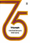 Triumph range sales brochure cover 1975