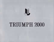 Triumph 2000 brochure cover 1963