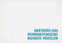 Wartburg 1000 Kombi sales brochure cover 1963