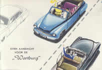 Wartburg sales brochure cover 1956